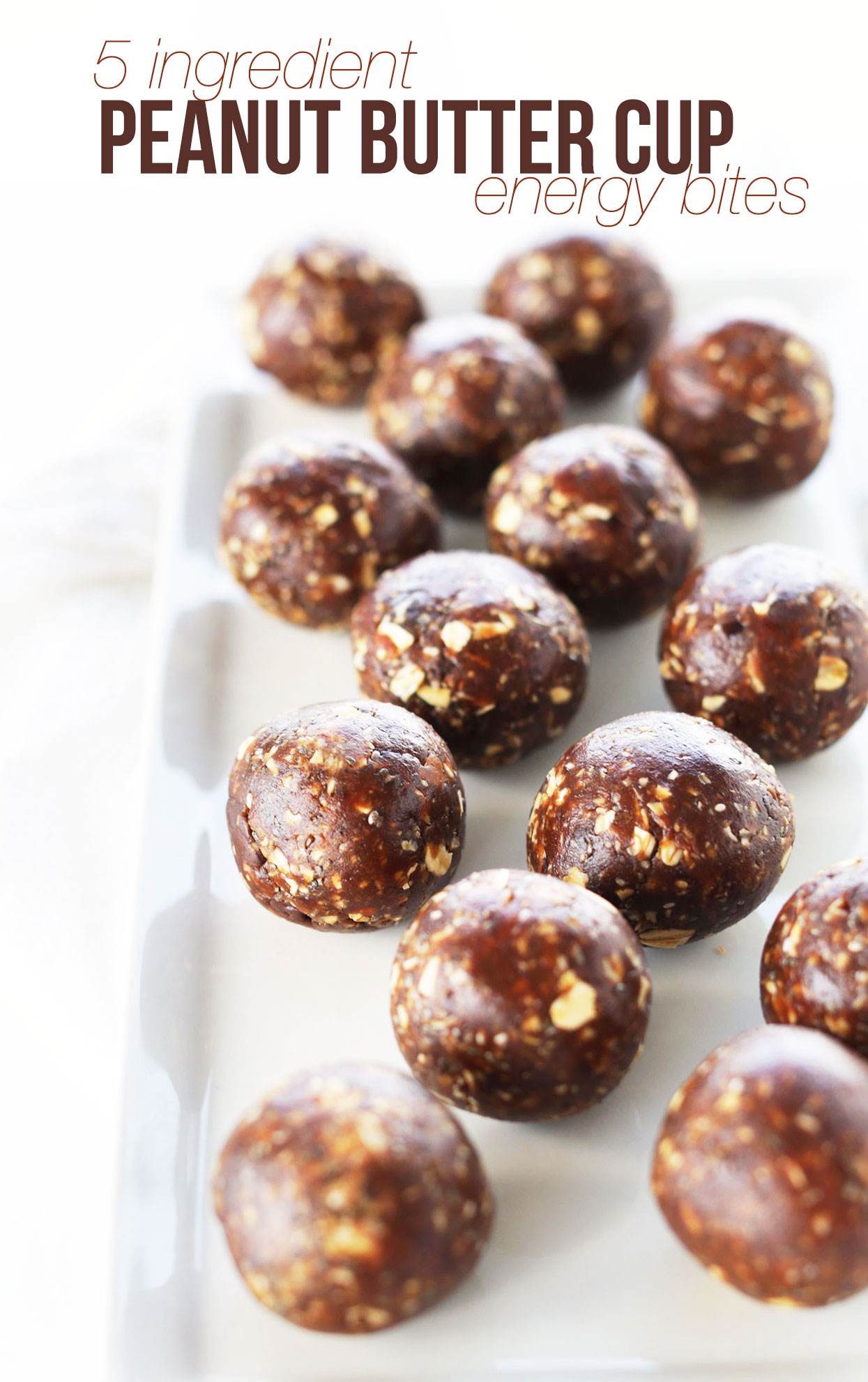Homemade PB Cup Energy Bites for a delicious protein-packed vegan snack