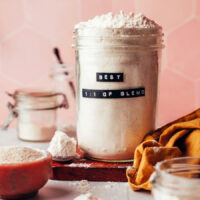 Jar of our best gluten-free flour blend recipe