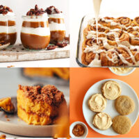 Assortment of amazing pumpkin desserts including cookies, coffee cake, and more